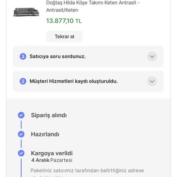 Hepsiburada Mağazasından Aldığım Doğtaş Marka Köşe Koltuk Takımı