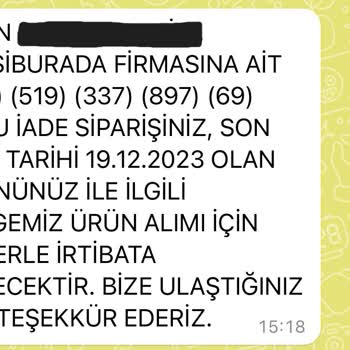 Horoz Lojistik İade Ürünü Almıyor