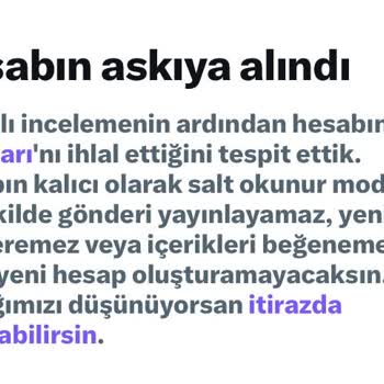 Twitter Hesabım Askıya Alındı