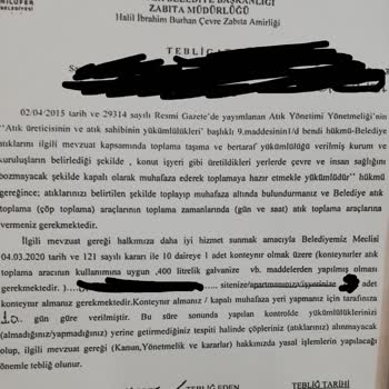 Bursa Nilüfer Belediyesi Çöp Konteyner Sorunu