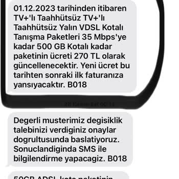 Superonline Fahiş Fiyat Ve Gerçekçi Olmayan Fatura Tutarı