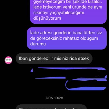 Nurnisa Boutique Satın Alınan Ürünün Kalite Sorunu Ve İade Süreci Şikayeti