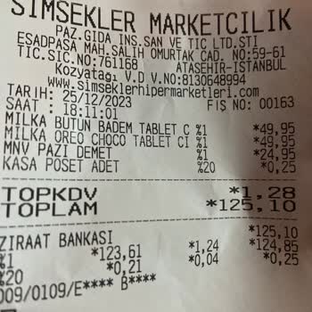 Şimşekler Market Reyon Üzerinde Yazan Fiyatın Dışında Ürün Satın Alma