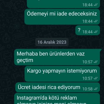 Tarladan Mutfağa Ürün Gönderilmedi Ücret İadesi Yapılmadı