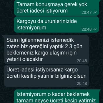 Tarladan Mutfağa Ürün Gönderilmedi Ücret İadesi Yapılmadı