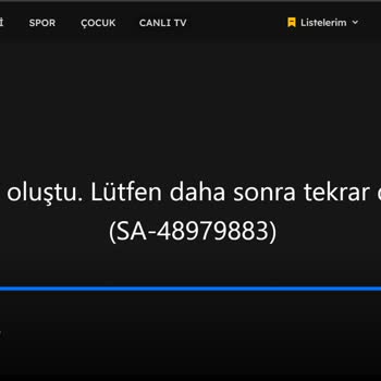 Tod TV "Bir Hata Oluştu. Lütfen Daha Sonra Tekrar Deneyin." Hatası