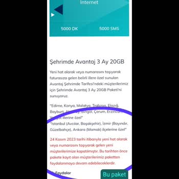 TT Mobil Numara Taşıma Ve Tarife Geçişi Pişmanlığı