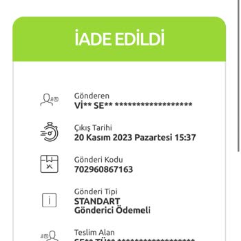 Yurtiçi Kargo Dağıtıma Çıkmayan Kargo İade Edildi