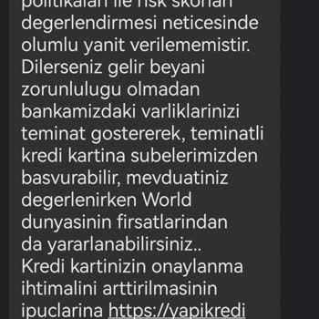 Yapı Kredi Bankası Sicil Affı Ve Kredi, Kredi Kartı Sorunu