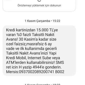 Yapı Kredi Taksitli Avans Mağduriyet