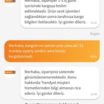Trendyol Üzerinden Yapılan Cep Telefonu Siparişinin Gecikmesi