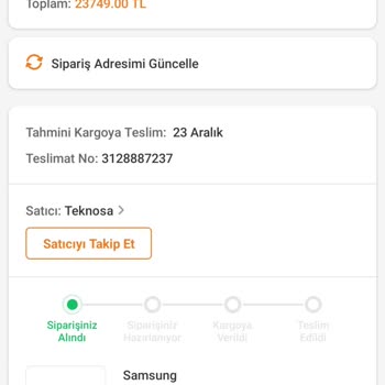 Trendyol Üzerinden Yapılan Cep Telefonu Siparişinin Gecikmesi