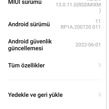 Xiaomi Redmi Note 11 Pro Sürüm Güncelleme Sorunu
