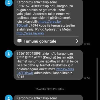 Aras Kargo Kargomu Dağıtıma Çıkartıp Getirmedi