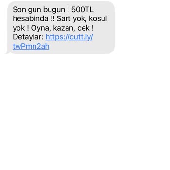 Starzbet Bahis Sitelerinden Gelen Mesaj