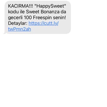 Starzbet Bahis Sitelerinden Gelen Mesaj