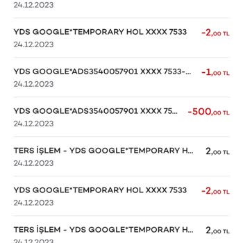 Google Paramın İadesini İstiyorum