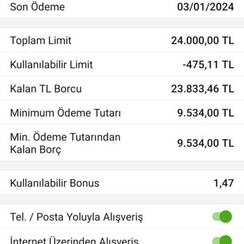 Garanti BBVA %20 Olması Gereken Asgari Ödemenin %40 Olması