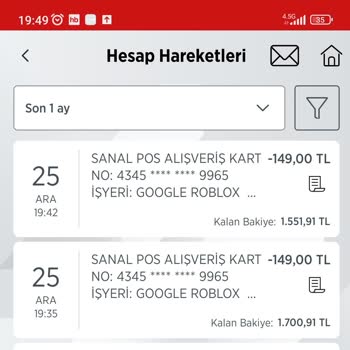 ROBLOX Hesabımdan İki Defa Çekim Yapıldı