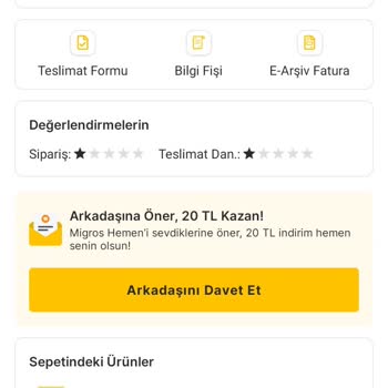 Migros Hemen Siparişlerin Yarısı Yok...
