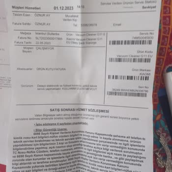 Vatan Bilgisayar Satış Sonrası Memnuniyetsizlik