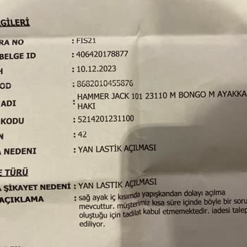 Ayakkabı Dünyası Değişim Sorunu - Güvensizliği