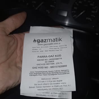 Gazmatik Kiosk Ödeme Sorunu