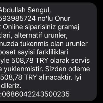 Onur Market Fahiş Fiyat Farkıyla Karşılaştım!