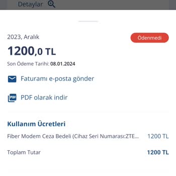TurkNet Teslim Aldığı Modemi Etmediniz Diyerek Ceza Faturası Çıkardı