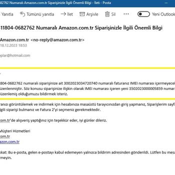 Amazon, 35 Günde Fatura Güncellenmedi?