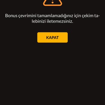 Casibom Bonus Çevrimini Tamamlamadınız Hatası