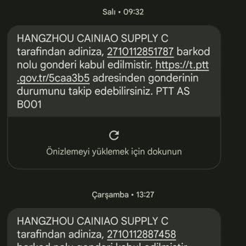 PTT Kargo Lütfen Acil Dönüş Yapın Rica Ediyorum