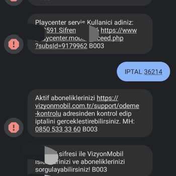 VizyonMobil Mobil Uygulama Üzerinden Yaşanan Fatura Sorunu