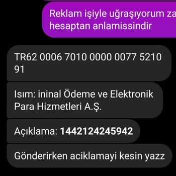 İninal Şikayet Lütfen Yardımcı Olun