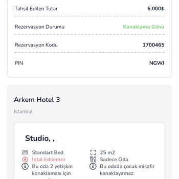 Odamax Rezervasyon İptali