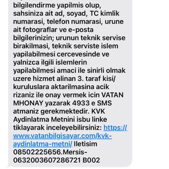 Vatan Bilgisayar İşlemci Servis Mağduriyeti