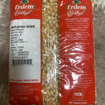 Erdem Bakliyat Markalı Patlamış Mısır Ürünlerinde Böcek Sorunu