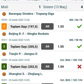 Nesine Sistem Kuponu 4 Sistem