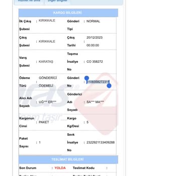 Aras Kargo Kargomu Kaybetti Ya Da Çaldırdı
