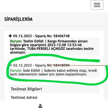 Deri Market Ücret İadesi Yapmıyor!