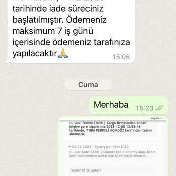 Deri Market Ücret İadesi Yapmıyor!