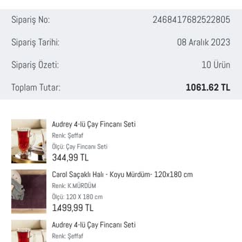 Madame Coco Fatura Gönderilmedi Değişim Yapamıyorum