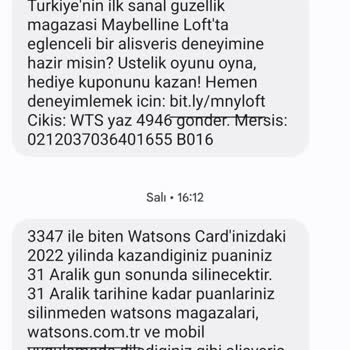 Watsons Ürün Ücreti İadesinin Yapılmaması