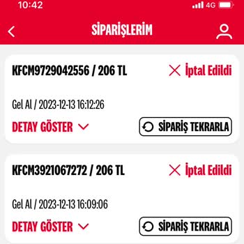 KFC Ücret İadesi Yapmıyor