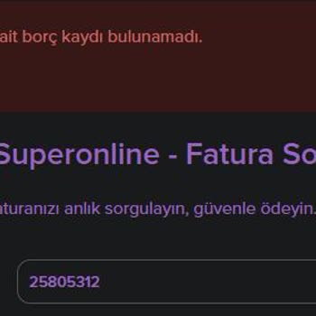 Superonline Açık Kalan Faturayı Ödemek Mümkün Değil