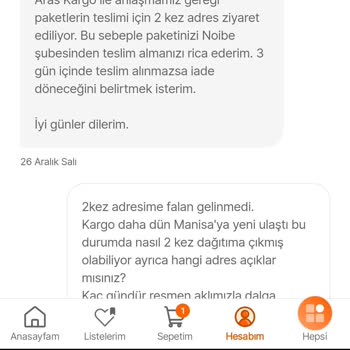 Aras Kargo Kargo Şubesinde Yaşanan İletişim Ve Dağıtım Sorunları