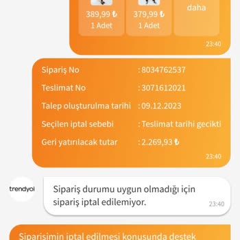 Trendyol Ürünleri Teslim Etmeme