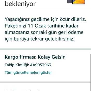 Amazon.com.tr Teslimat Yapmıyor