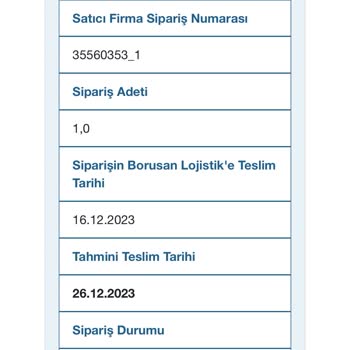 Aldığım TV'yi Borusan Lojistik Tarafıma Ulaştırmadı.