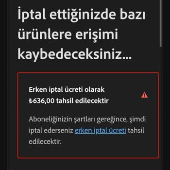 Adobe Üyelik İptal Ücreti